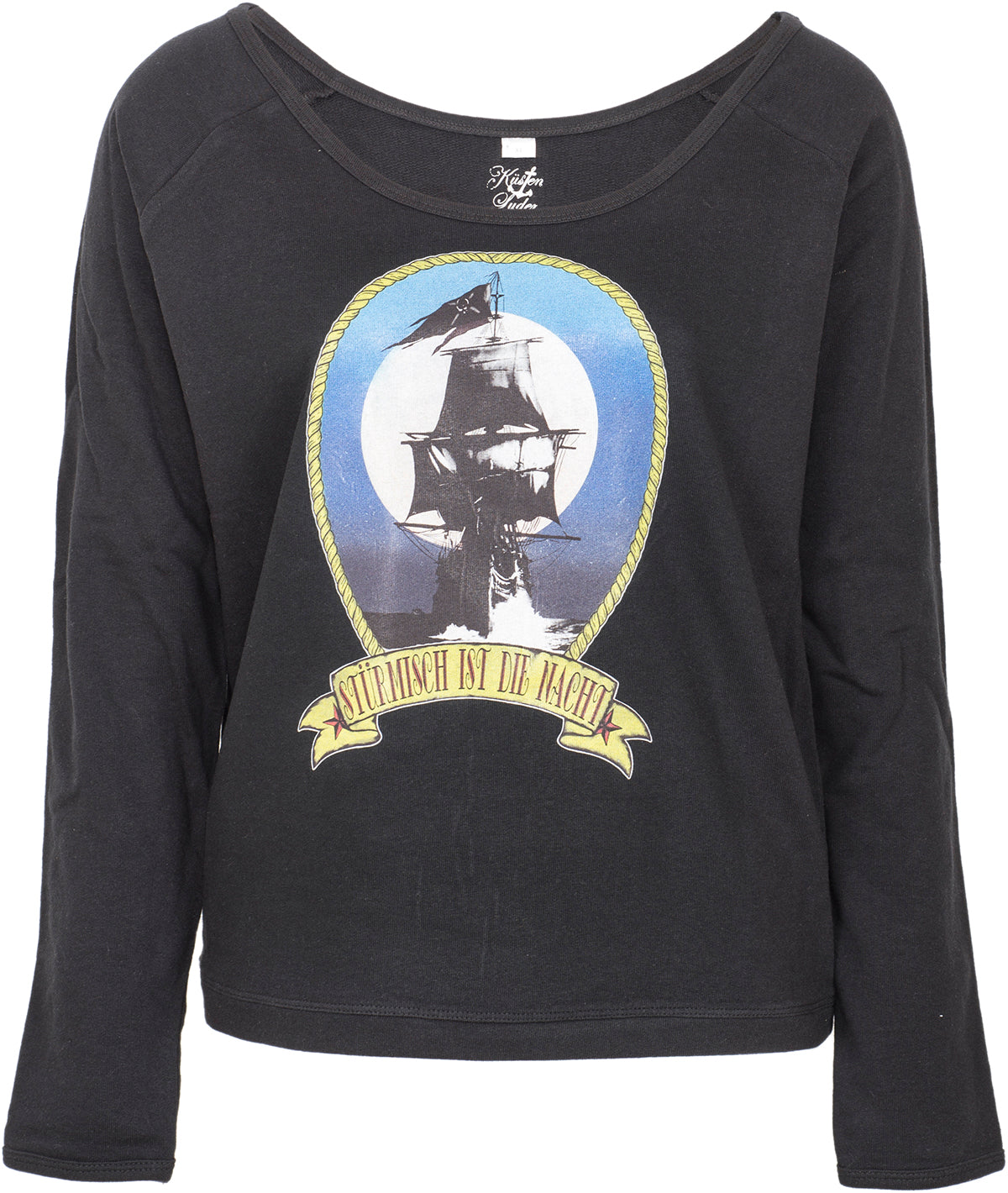Kuestenluder_STueRMISCH_IST_DIE_NACHT_Sailor_Ship_Raglan_PULLOVER_-_Schwarz-1