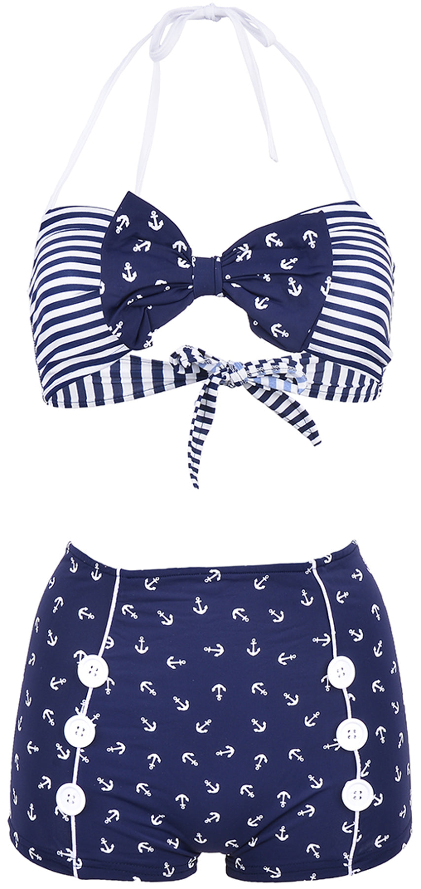 Kuestenluder_SYBILLE_50s_SAILOR_Anker_Pin_Up_BIKINI_SET_-_Blau_killer_kirsche
