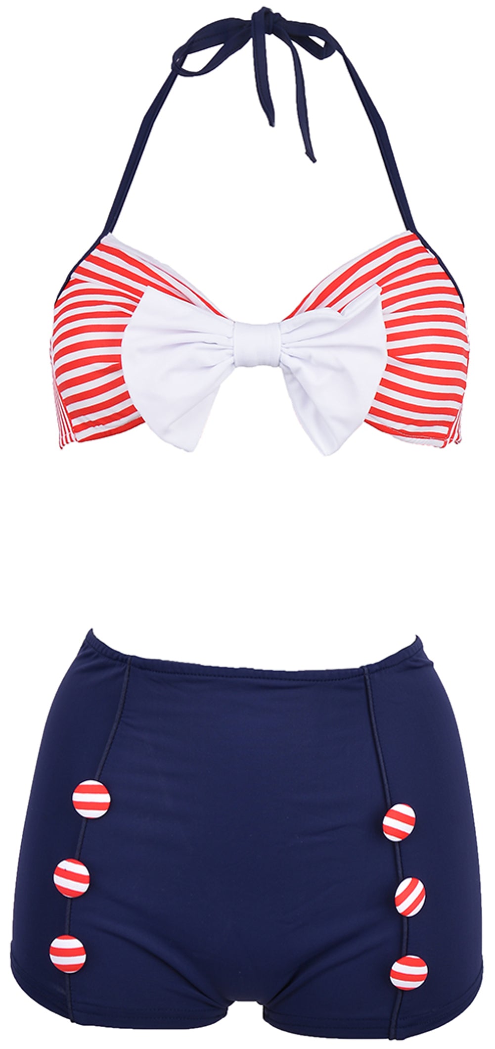 Kuestenluder_SYBILLE_50s_STRIPE_Streifen_Pin_Up_BIKINI_SET_-_Blau