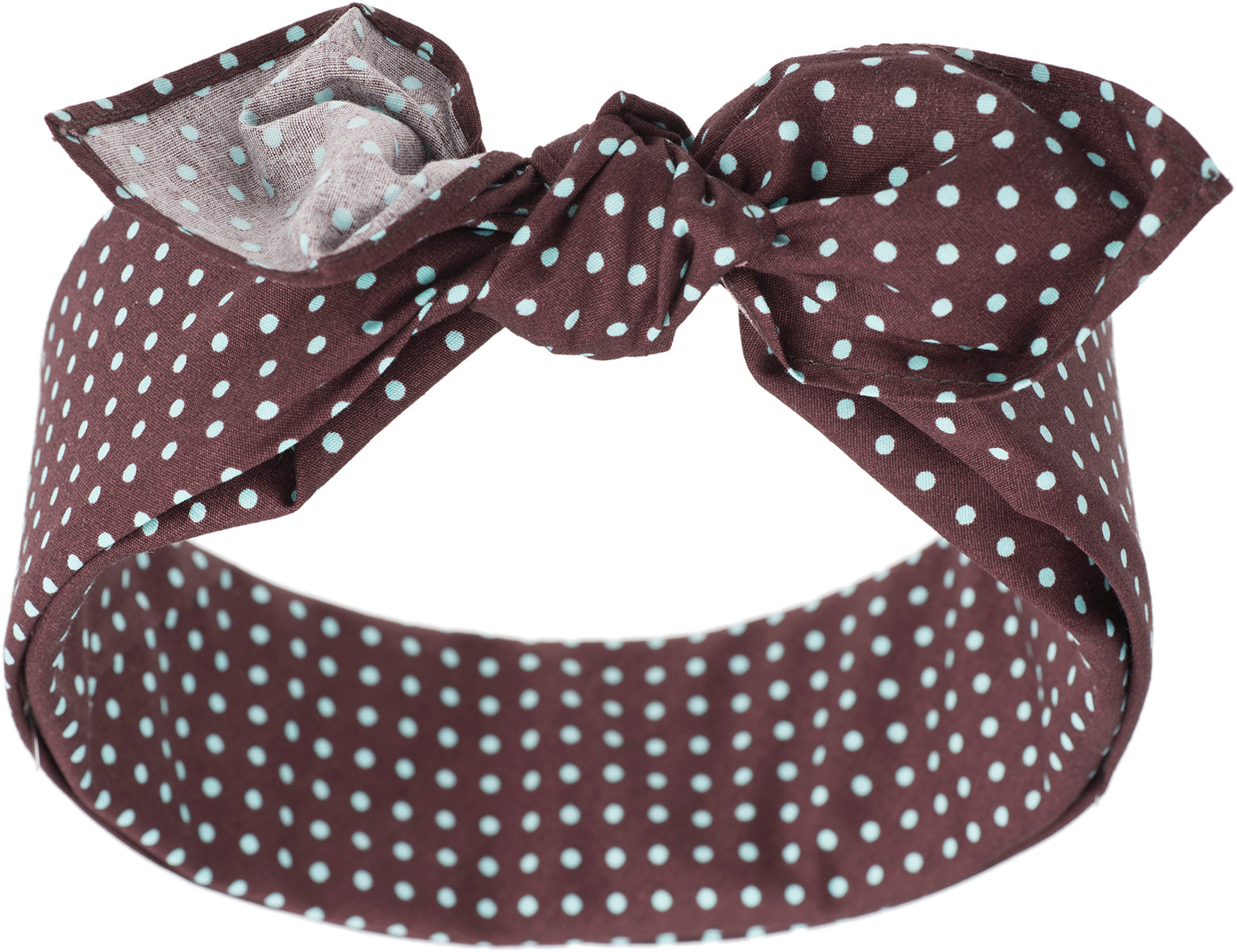 Kuestenluder_TAINA_Small_Polka_Dots_PUNKTE_Fifties_Pin_Up_Nickituch_BANDANA_schokoladenbraun