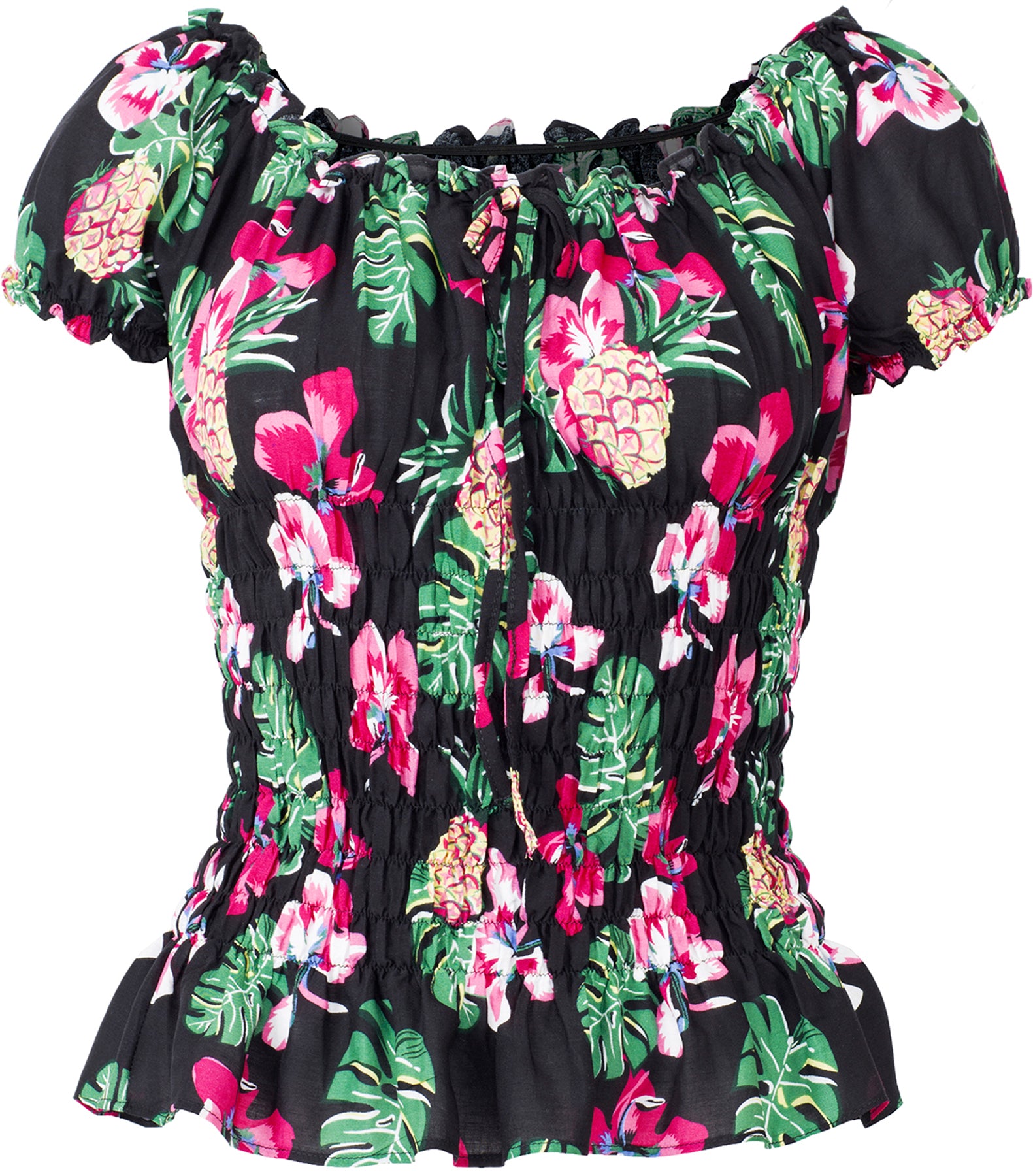 Kuestenluder_THAO_Ananas_HIBISKUS_Palm_Leaf_RUFFLE_Bluse_Schwarz_killer_kirscherXPZvoP4yeeau