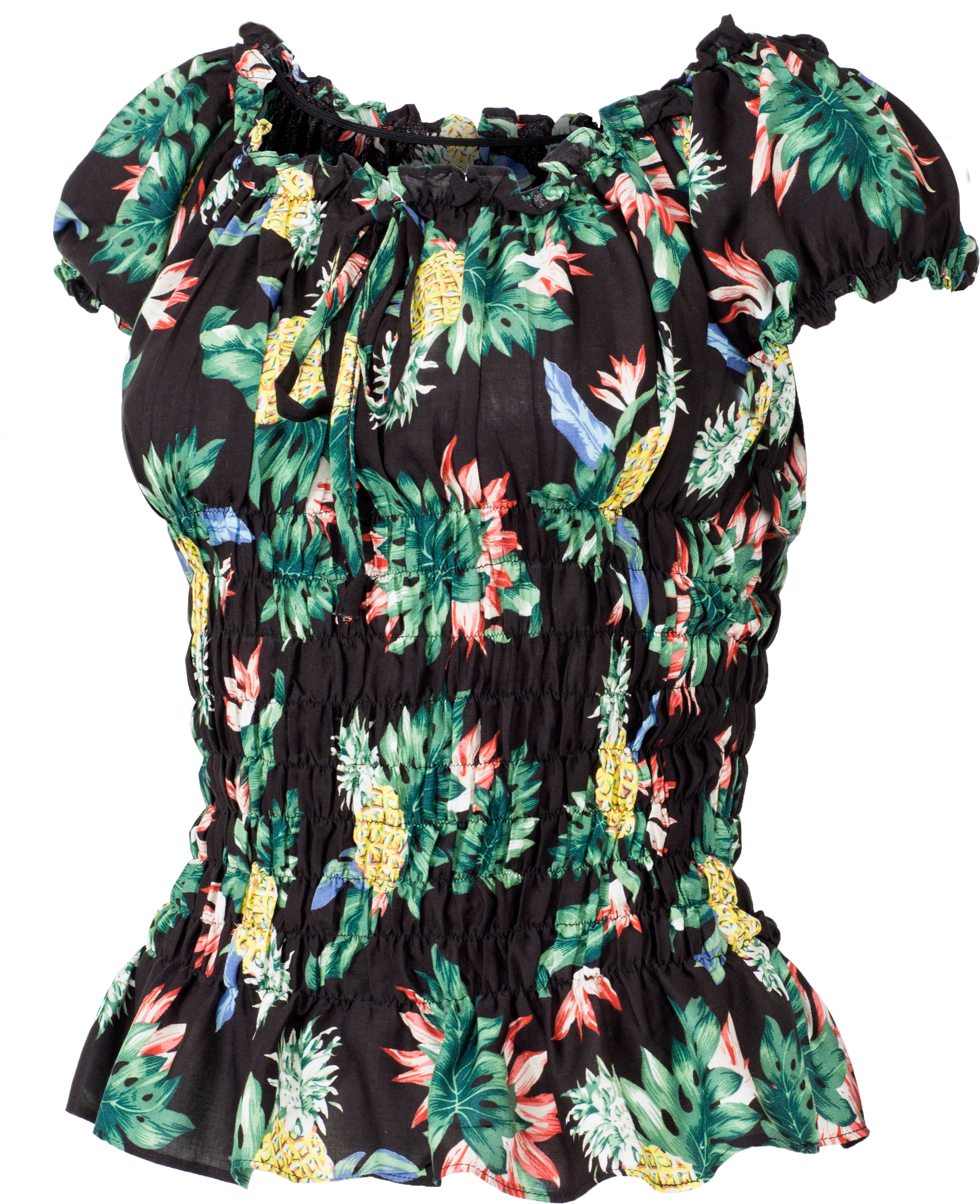Kuestenluder_THAO_Ananas_TROPICAL_FLOWER_Palm_Leaf_RUFFLE_Bluse-2VsESSMvMi44MK