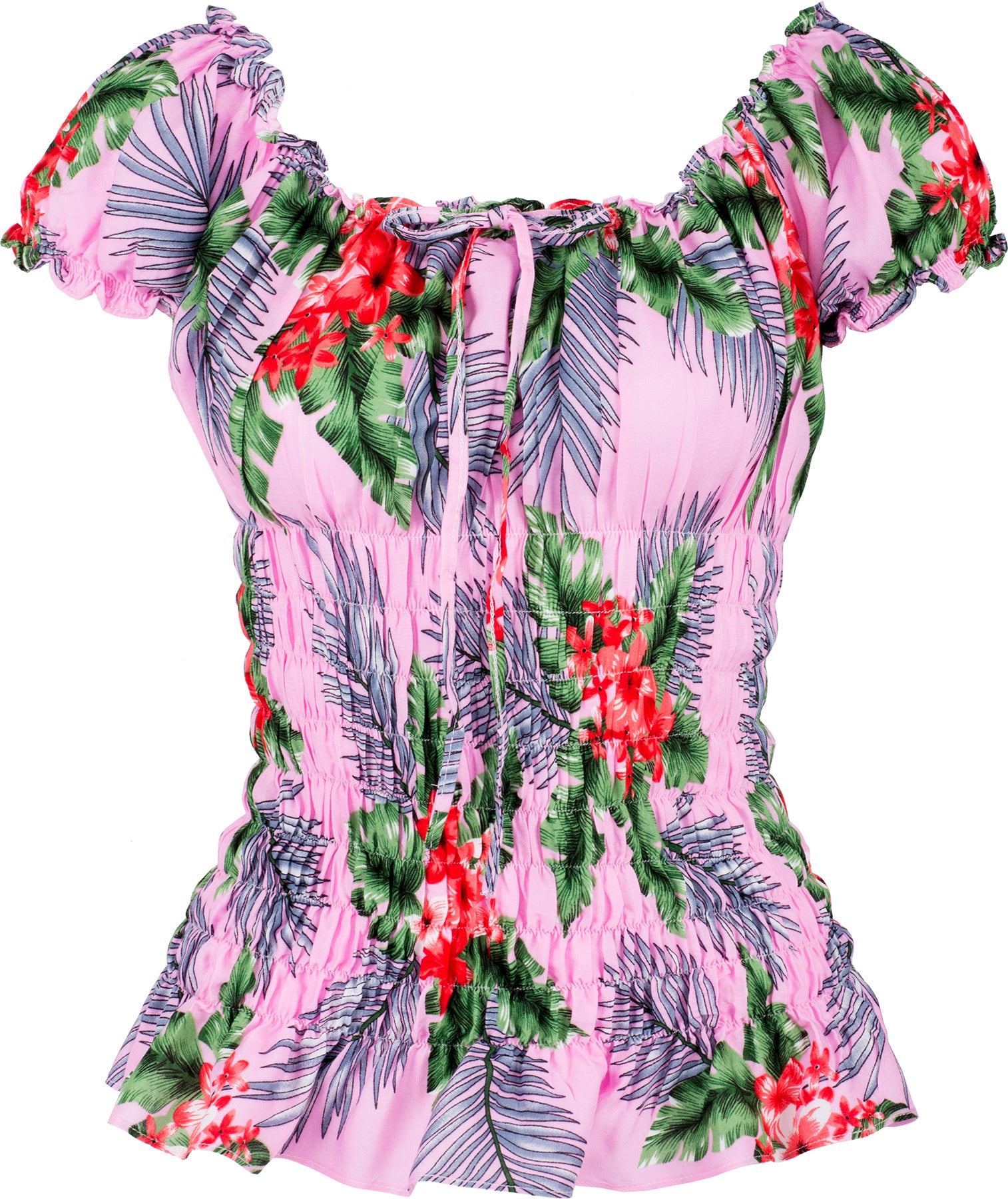 Kuestenluder_THAO_Tropical_FRANGIPANI_Palm_Leaf_RUFFLE_Bluse_Rosa_killer_kirscheyOFP5ZdV53RB9