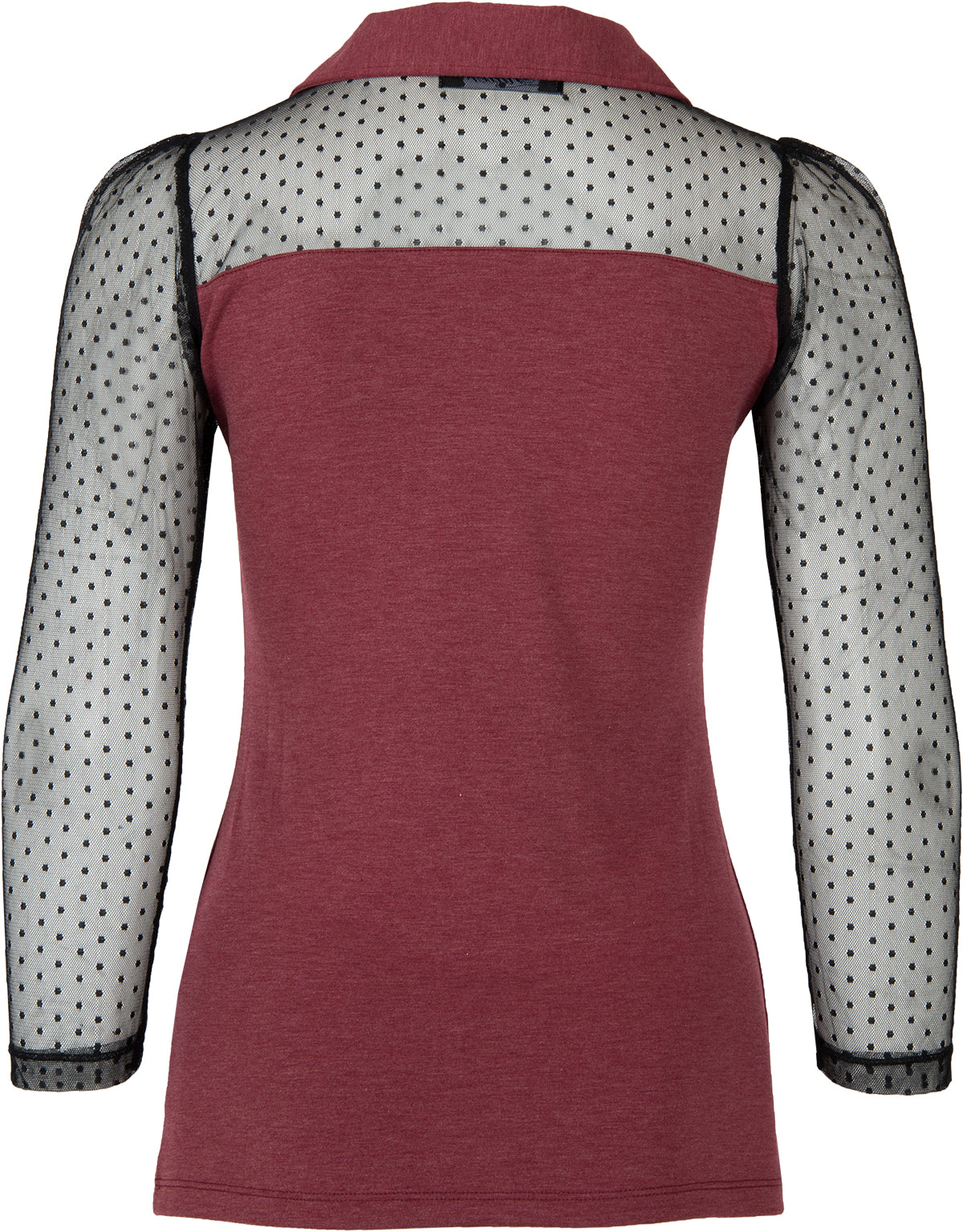 Kuestenluder_THELA_Polka_Dot_LACE_Mesh_Bubikragen_SHIRT_Oberteil_Beere-4kryFdaFxb7Es3