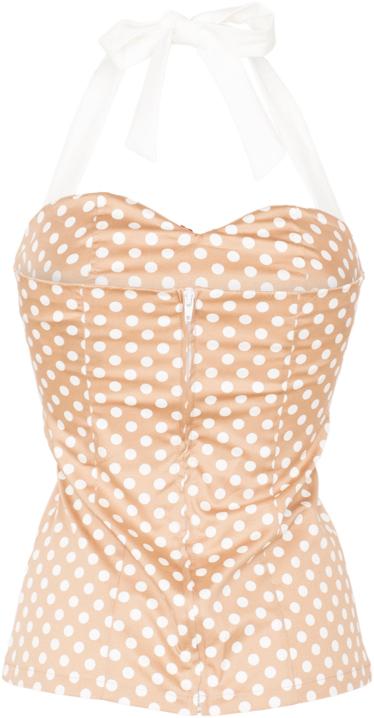 Kuestenluder_TIMEA_Vintage_POLKA_DOT_Punkte_Floral_BOW_Neckholder_TOP-4
