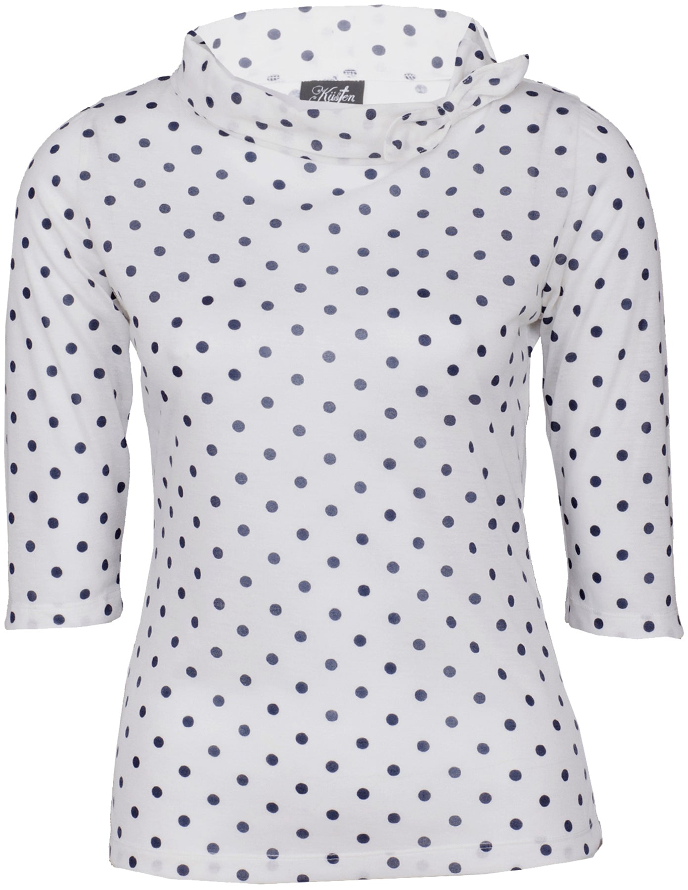 Kuestenluder_TONJA_50s_Polka_Dots_PUNKTE_Bow_Neckdreiviertel_arm_SHIRT_killer_kirschejtgOkDF2nd4jh