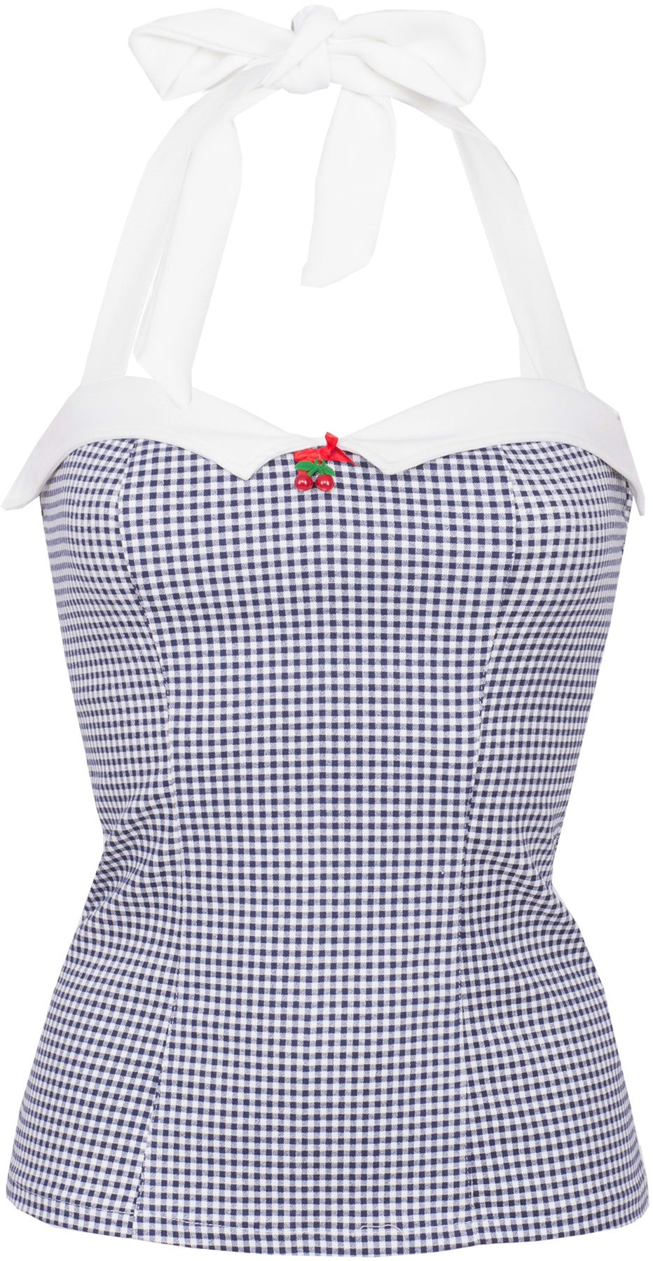 Kuestenluder_TORA_Scot_GINGHAM_Fifties_Cherry_Neckholder_TOP_killer_kirscheGYQjGHbQW2FZR