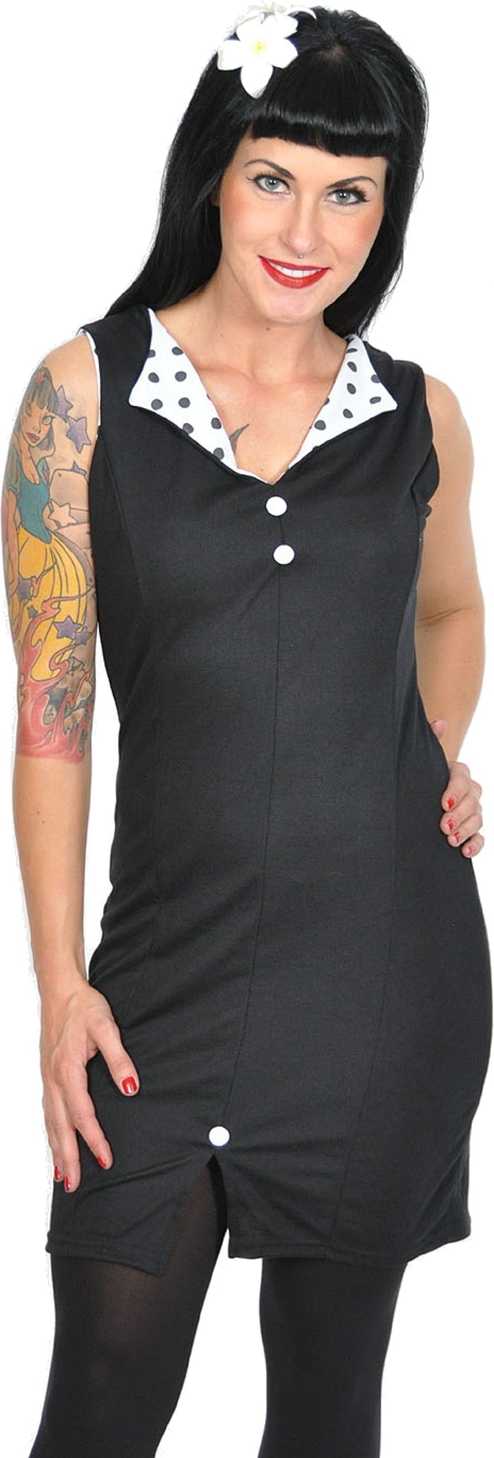 Kuestenluder_TRACIE_Polka_Dots_Neck_PENCIL_DressgNZonpghig2lG