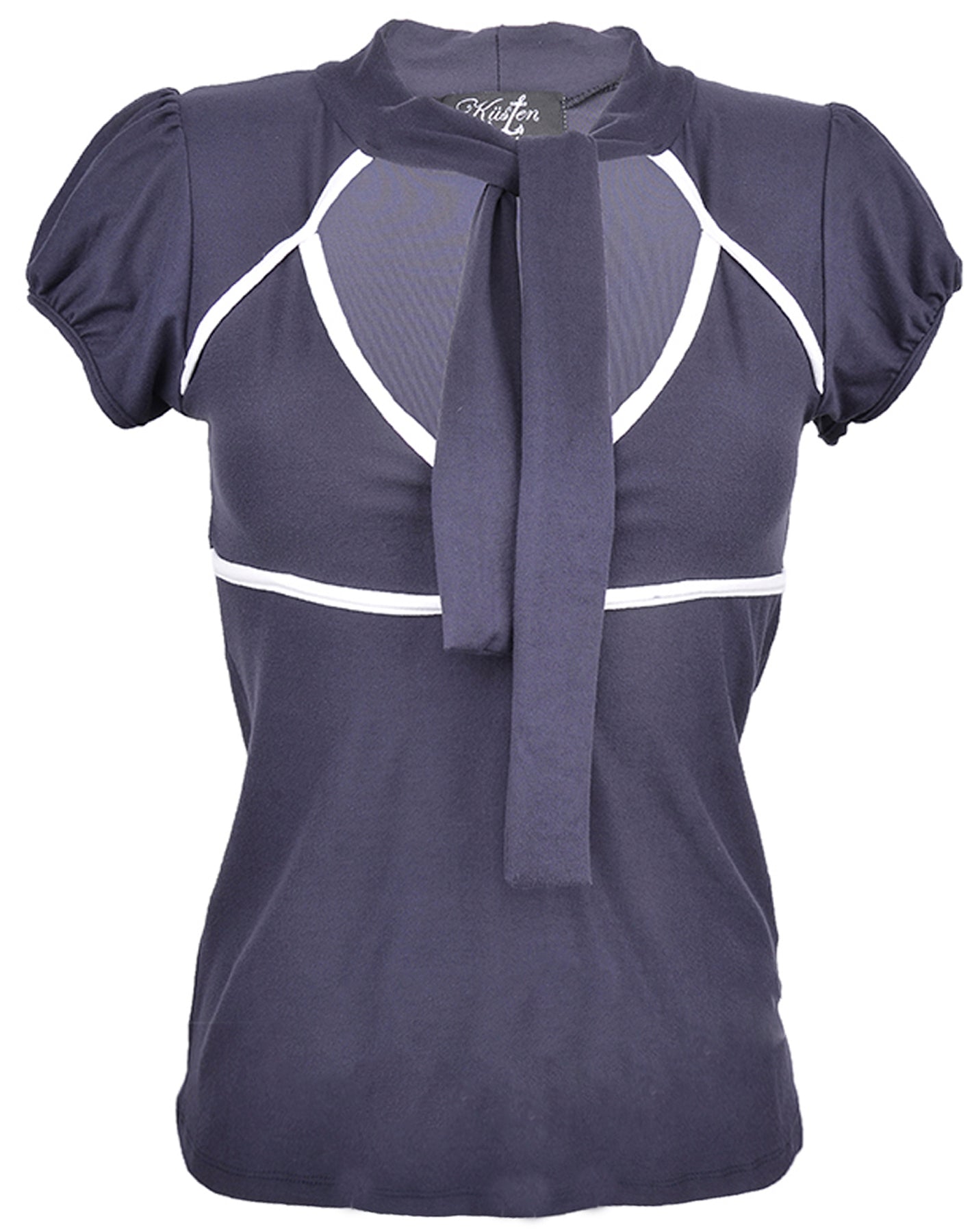 Kuestenluder_VADA_Bow_50s_Schleifen_Kurzarm_Shirt_-_Blau_killer_kirschePXBhbiBWd3FsV