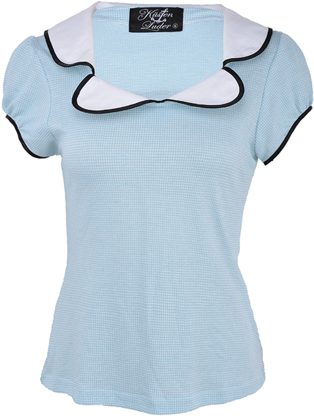 Kuestenluder_VERNA_40s_DOGTOOTH_Sailor_Pin_Up_SHIRT_-_Mint