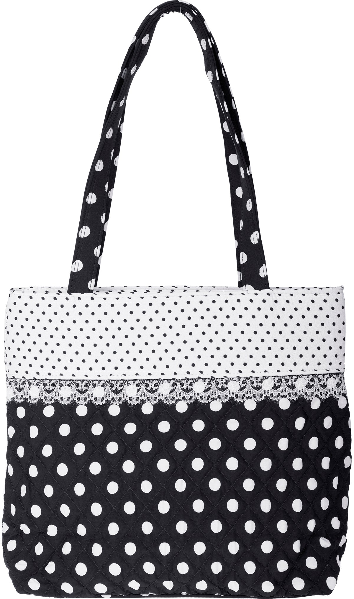 Kuestenluder_VEZA_Polka_Dot_Punkte_Bow_SPITZE_Shopper_HANDTASCHE-4