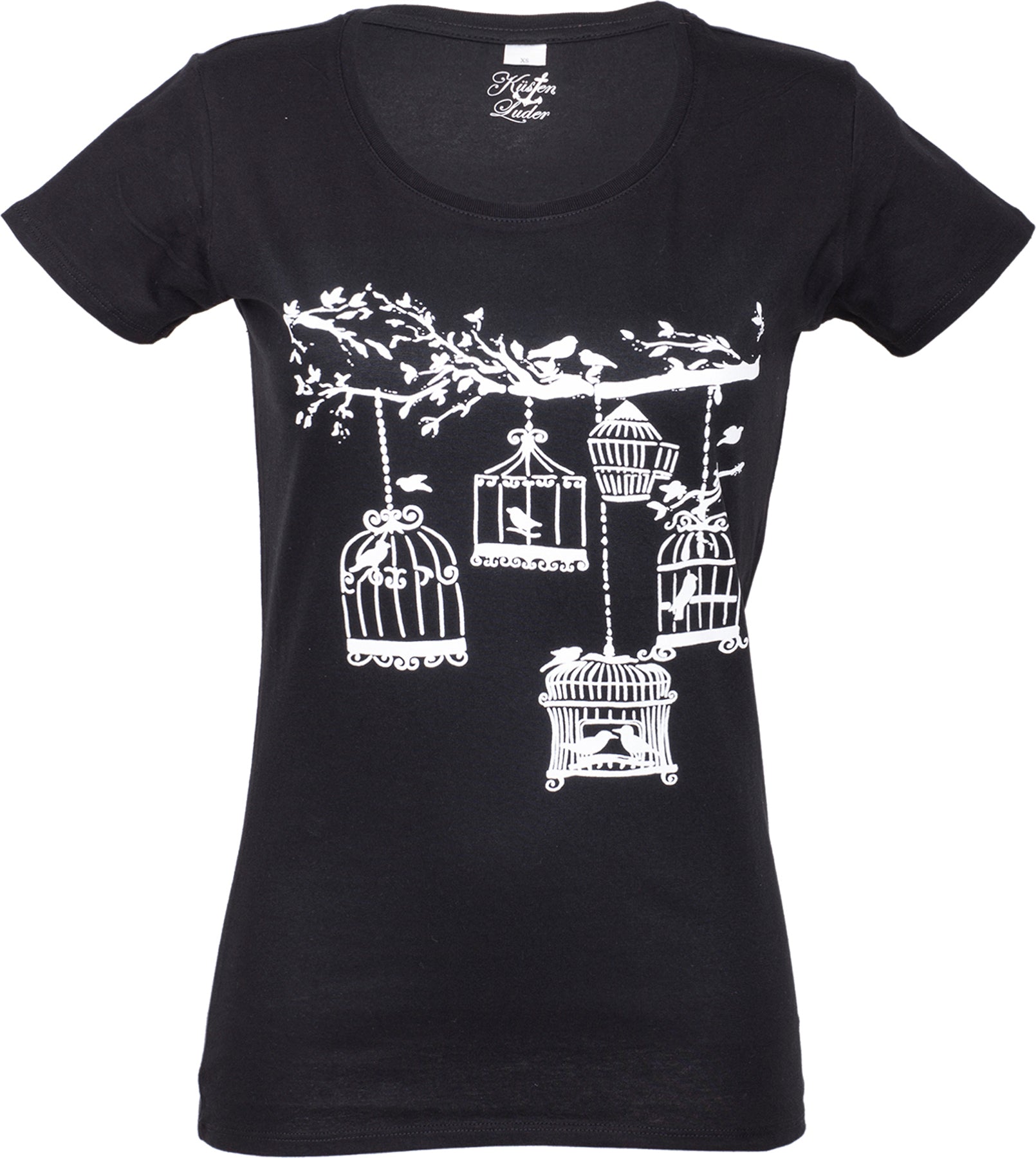 Kuestenluder_VINTAGE_Birdcage_Retro_SHIRT_-_Schwarz_killer_kirschePoyzmSA0w6ePA