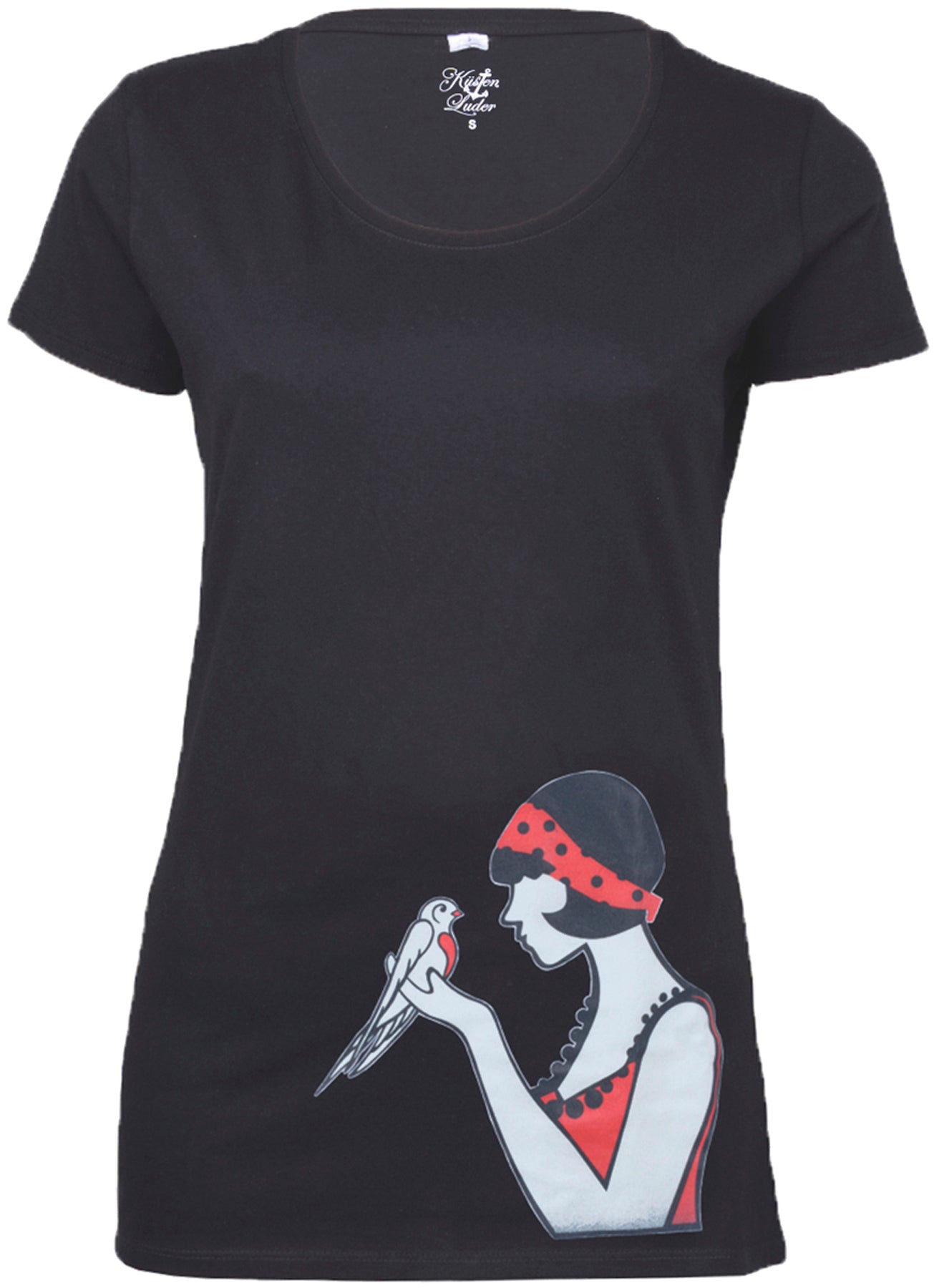 Kuestenluder_VINTAGE_Woman_with_Swallow_SHIRT_killer_kirsche