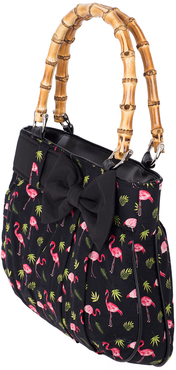Kuestenluder_VIONA_Tropical_FLAMINGO_Bambushenkel_Schleife_HANDTASCHE-2