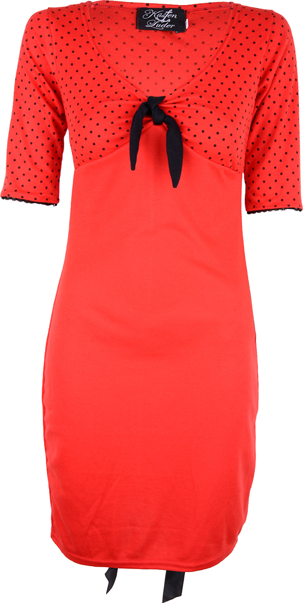 Kuestenluder_WILDA_Fifties_POLKA_DOTS_Black_Knot_Pin_Up_KLEID_rotEBYTArMPSuyID