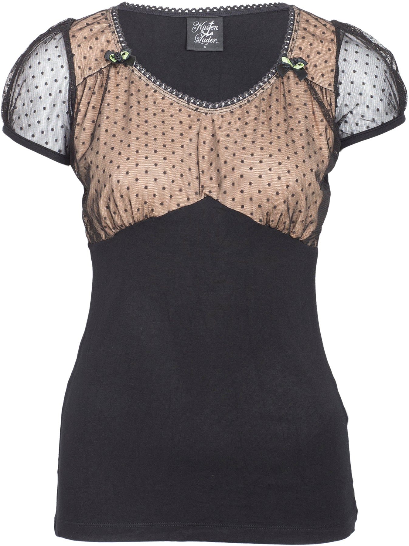 Kuestenluder_WILLOW_Vintage_Mesh_TULLE_Lace_Rose_Pin_Up_Oberteil_SHIRT_-_Creme_killer_kirsche