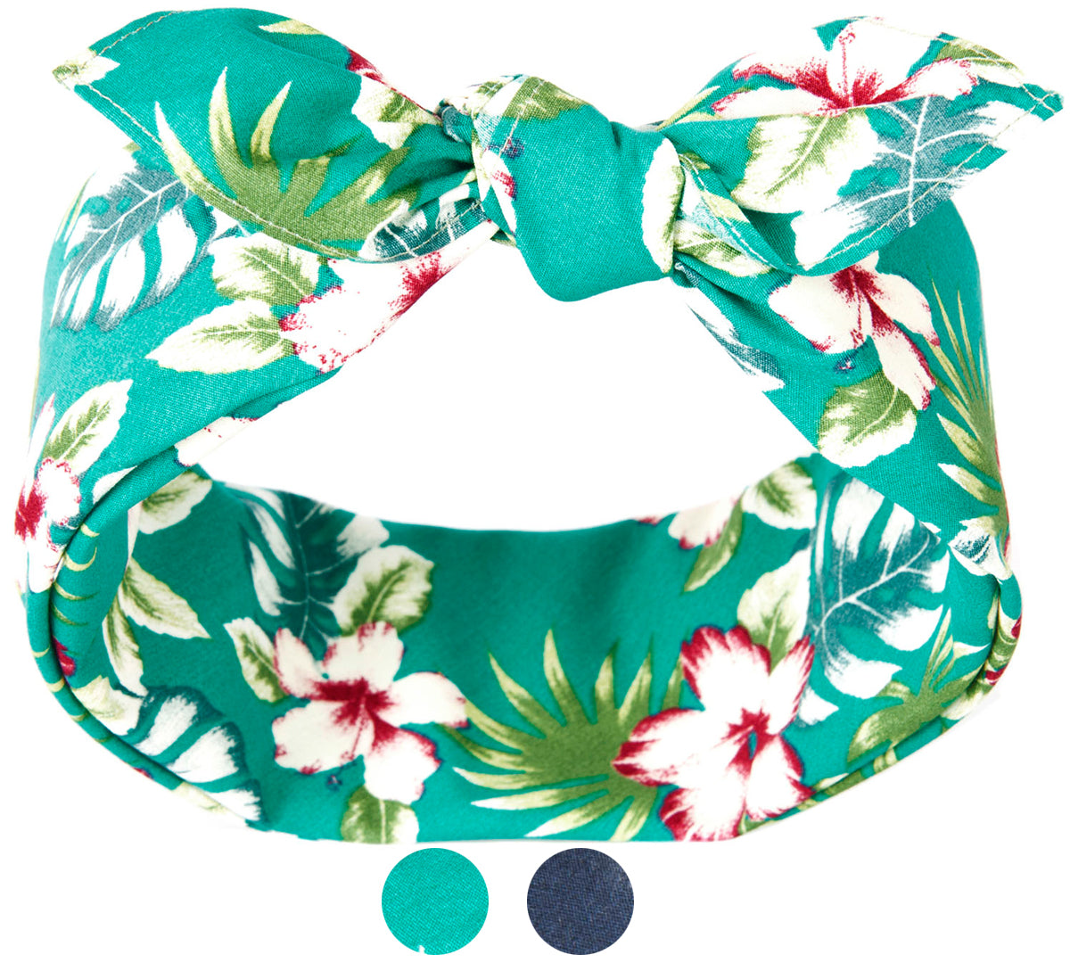 Kuestenluder_WOOKIE_Tropical_HIBISKUS_Palmenblaetter_Nickituch_BANDANA_Galeriejpg