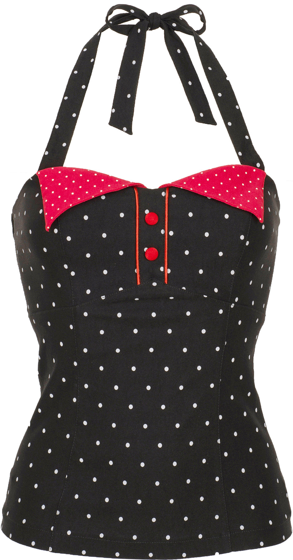 Kuestenluder_YARAH_Vintage_POLKA_DOT_Punkte_Kragen_Neckholder_TOP_killer_kirschea2uUeaZnCXOpy