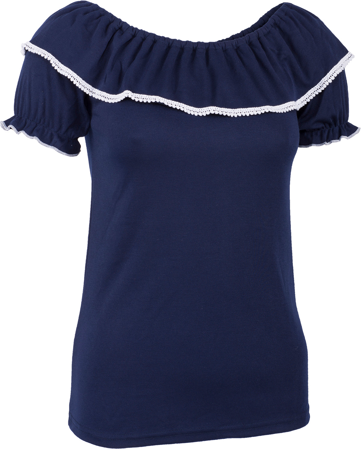 Kuestenluder_YARIE_Vintage_CROCHET_POM_POM_Carmen_SHIRT_Oberteil_Navy-38IhnacmeVvBYl