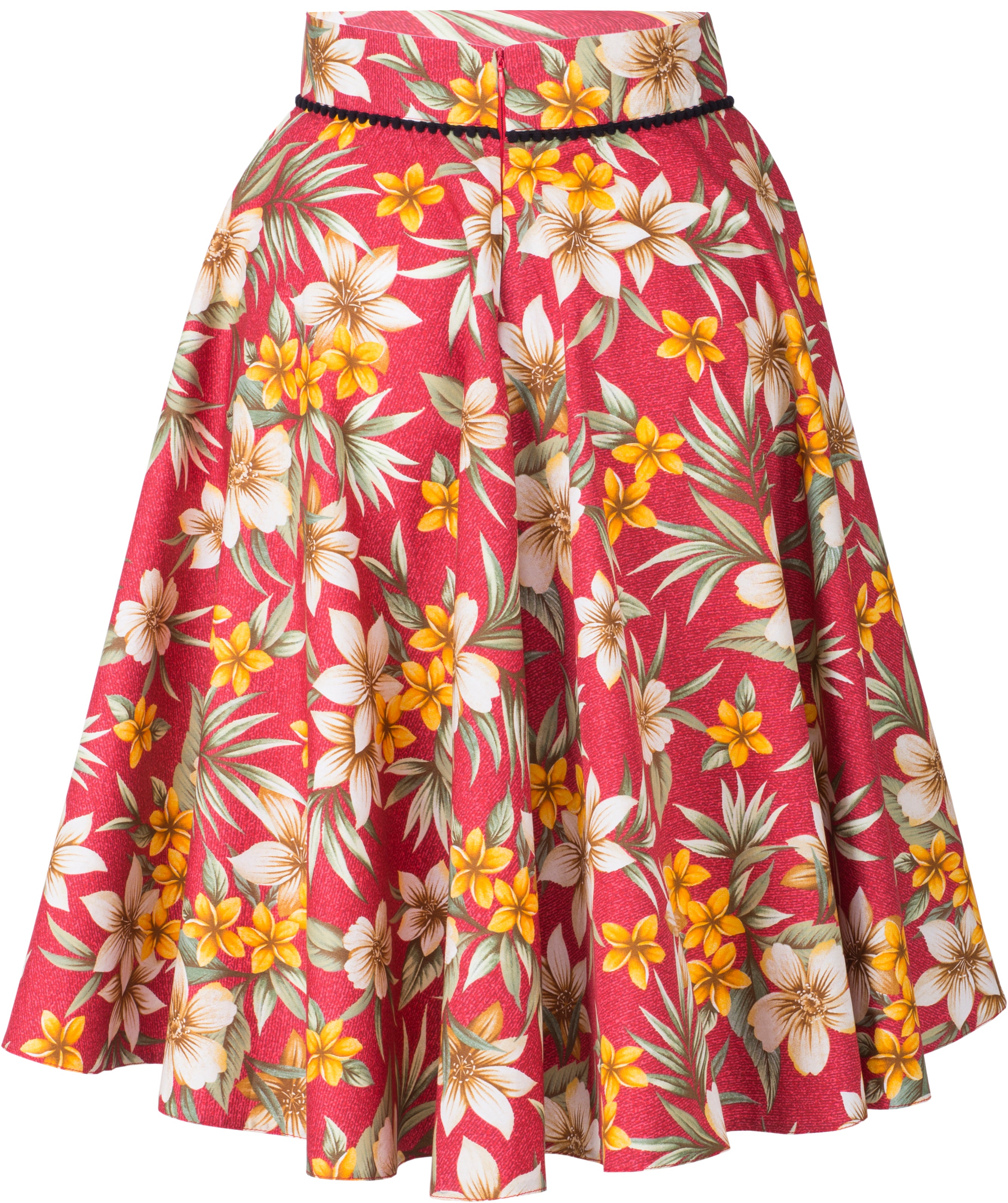 Kuestenluder_YUNA_Frangipani_HIBISKUS_Swing_Skirt_TELLERROCK_Rot-5vChRbtoFUYIll