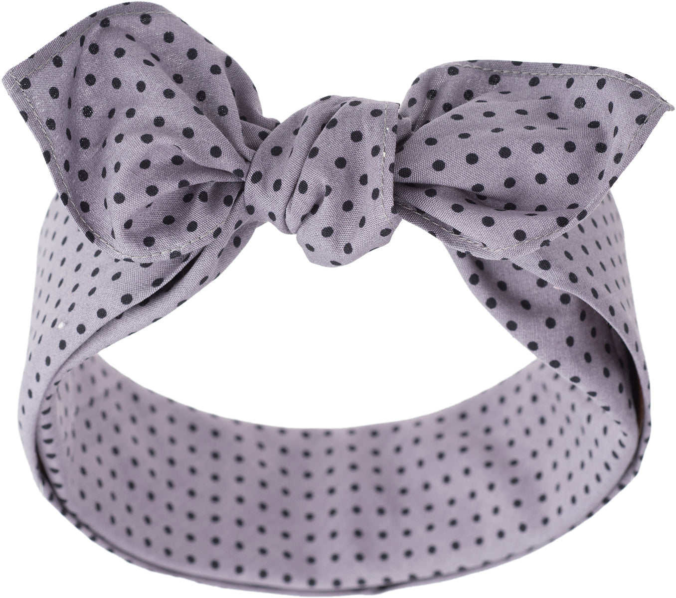 Kuestenluder_ZENIA_Small_Polka_Dots_PUNKTE_50s_Pin_Up_Nickituch_BANDANA_grau