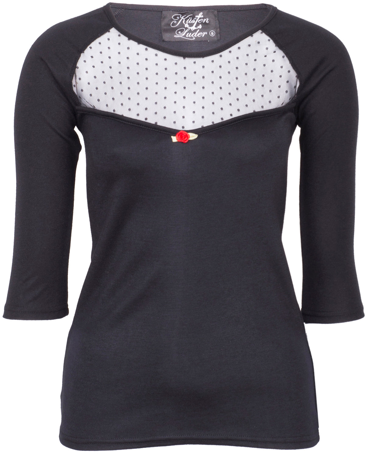 Kuestenluder_ZOILA_Basic_Black_Punkte_TULLE_Red_Rose_Vintage_SHIRTerI7nZCWL4xTH