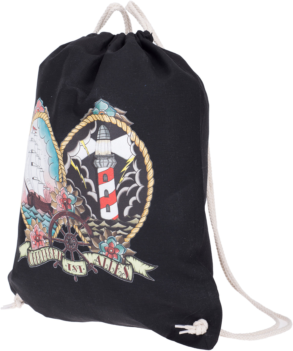 Kuestenluder_ueBERLEBEN_IST_ALLES_Sailor_Ship_Leuchtturm_RUCKSACK_Turnbeutel-3