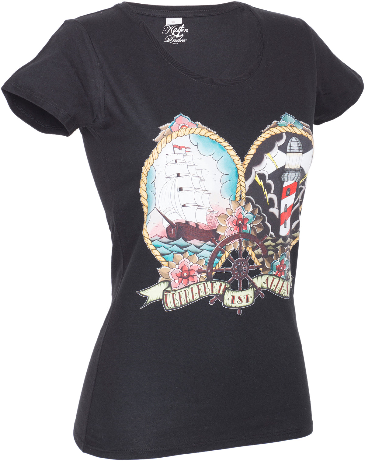 Kuestenluder_ueBERLEBEN_IST_ALLES_Sailor_Ship_Lighthouse_SHIRT-2InCkanzkBozBn
