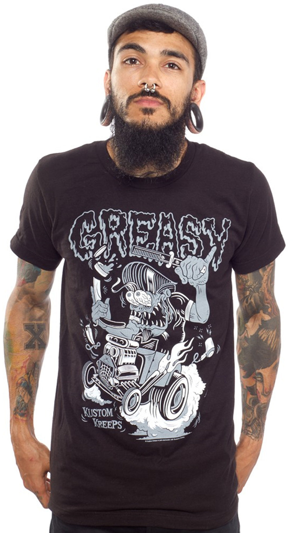 Kustom_Kreeps_GREASY_Men_Oldschool_T-SHIRT_Shirt_schwarz5a8c2eb20bc42