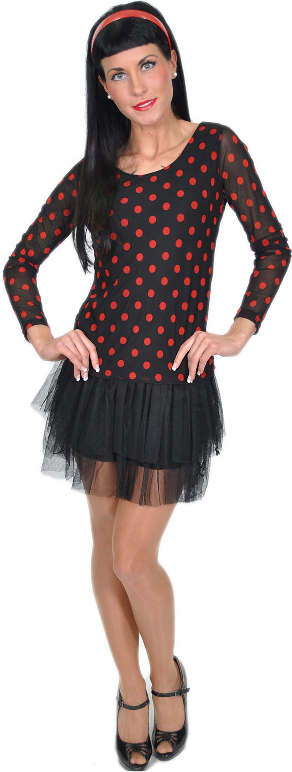 Langarm_POLKA_DOTS_Punkte_Fifties_Tutu_KLEIDUrKWsBPqUOQDX