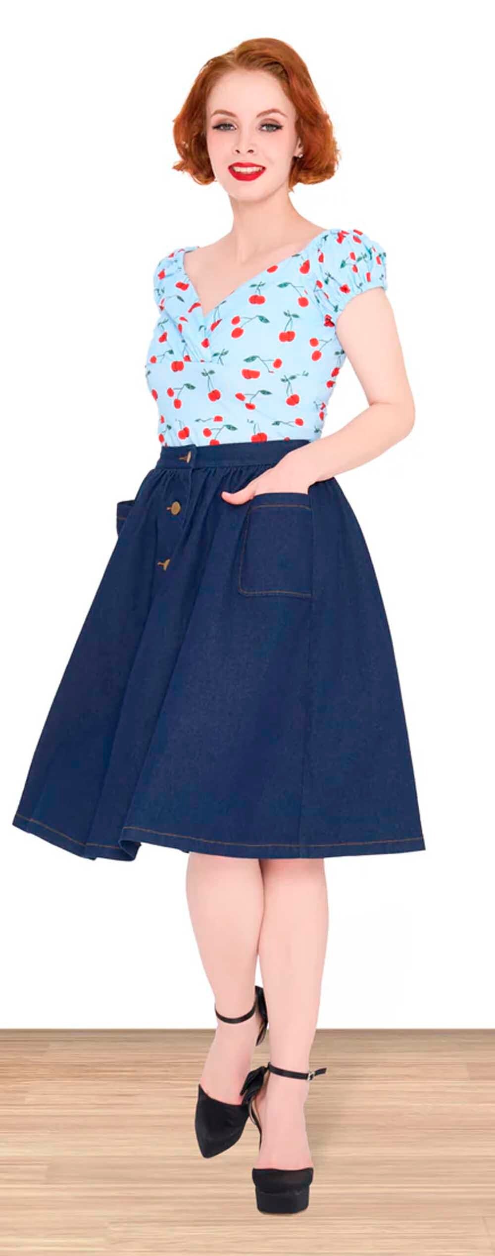 Lindy_Bop_ADALENE_DENIM_Retro_JEANS_Buttoned_50s_High_Waist_Vintage_ROCK_Skirt_-_Jeansblau-2