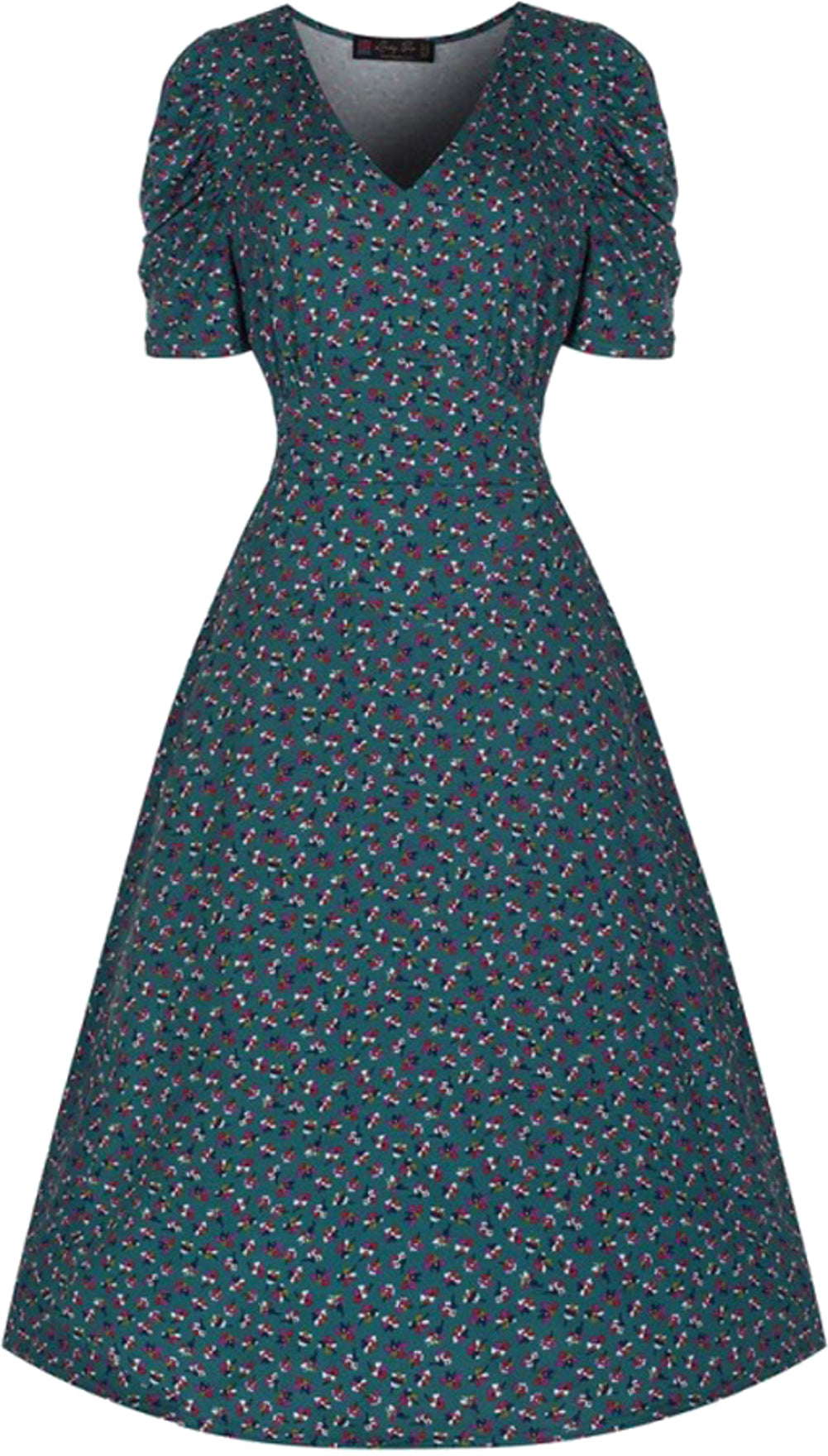 Lindy_Bop_ANN-LOUISE_Vintage_DITZY_Floral_50s_V-Neck_TEA_DRESS_KleidDA7fKbAtctNK0