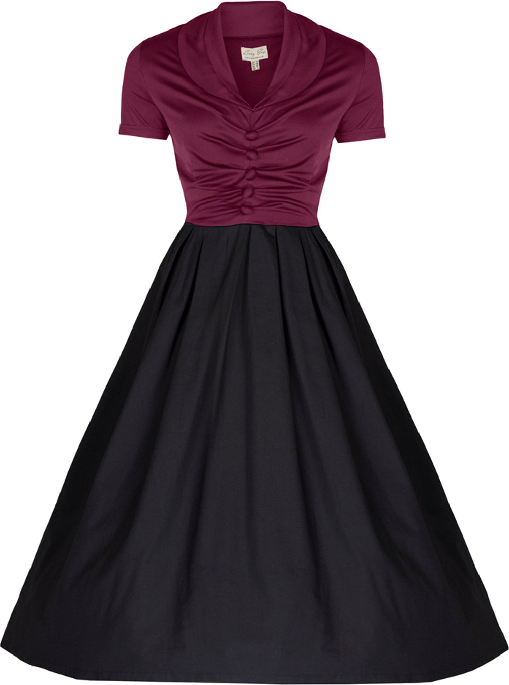Lindy_Bop_ELSA_Classy_VINTAGE_50s_Swing_Buttoned_KLEID_-_BurgundymjkOWngMC1vzz