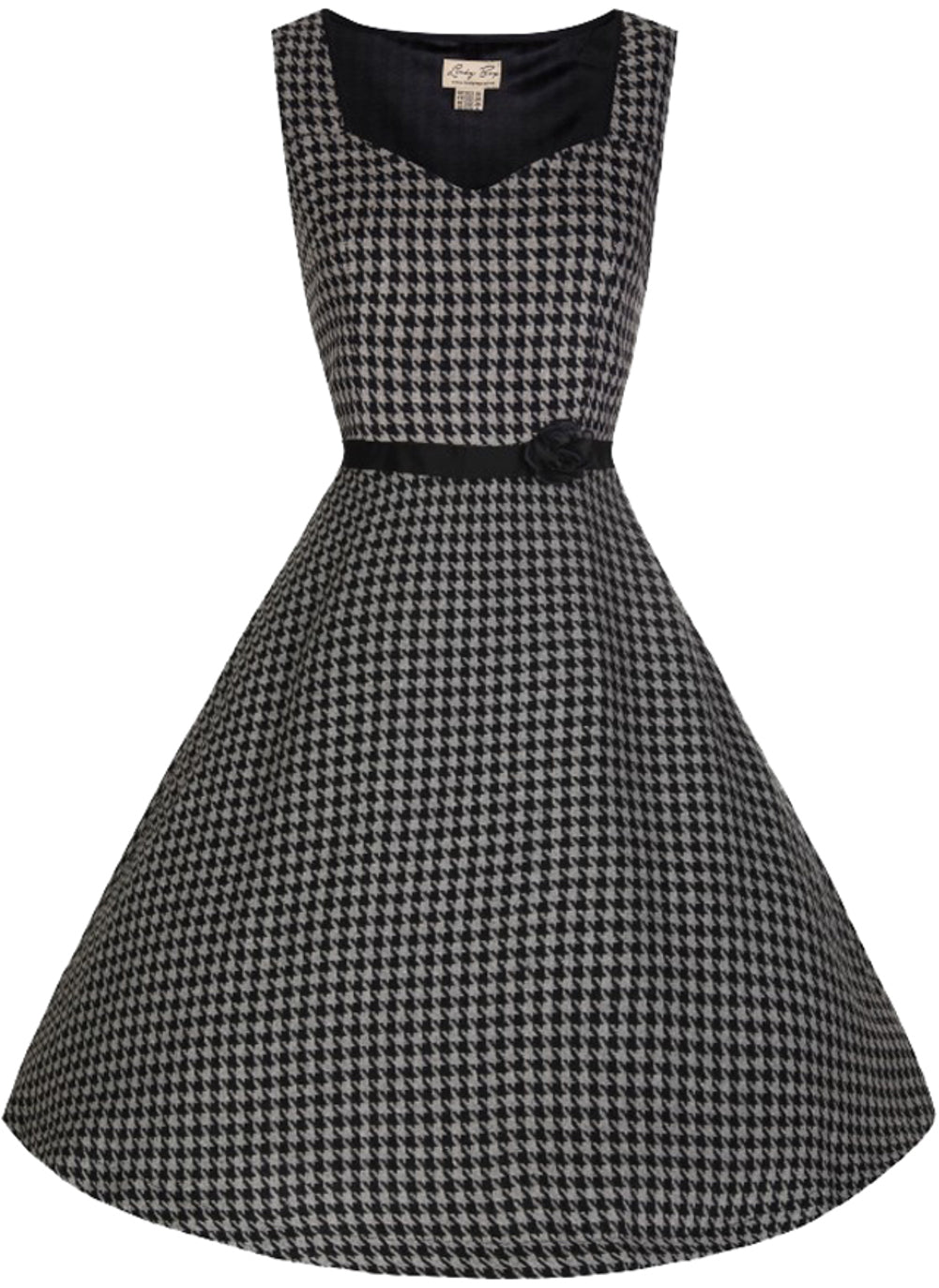 Lindy_Bop_NANCY_50s_Retro_HOUNDSTOOTH_Vintage_SWING_Dress_Kleid