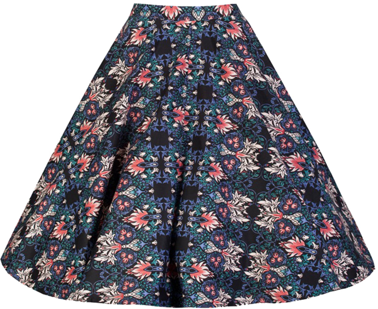 Lindy_Bop_PEGGY_Dark_FLORAL_Vintage_50s_CIRCLE_Skirt_TELLERROCK