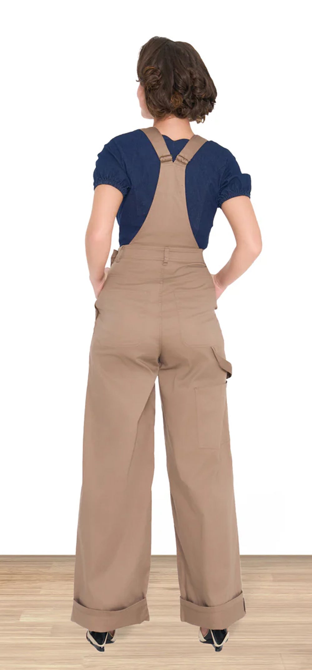 Lindy_Bop__ANNA_PLAIN_Vintage_Retro_DUNGAREES_Latzhose_Playsuit_-_Sandfarben-2