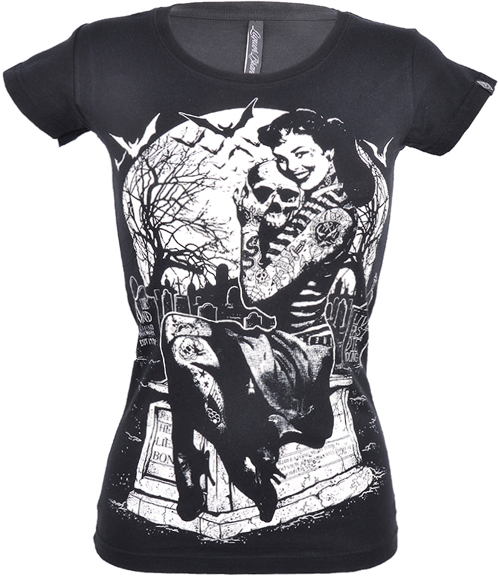 Liquor_Brand_GRAVEYARD_GIRL_Oldschool_Tattoo_Girls_Tee_T-SHIRT_-_Blk