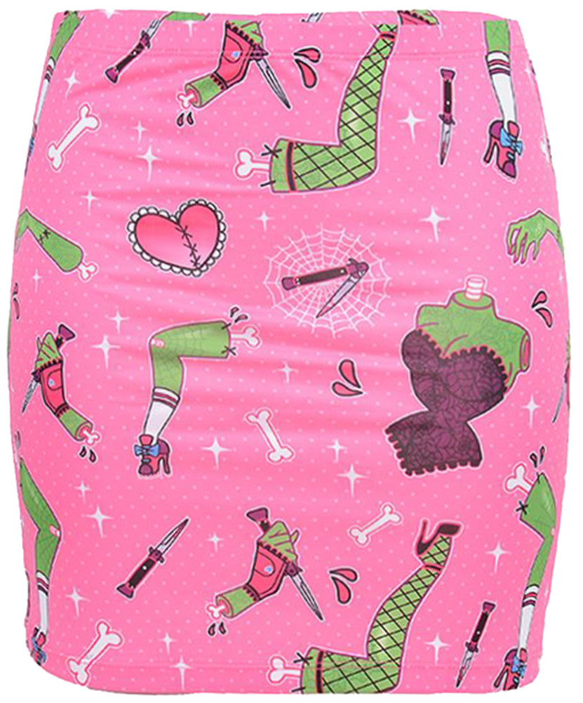 Liquor_Brand_LIMPS_Retro_PENCIL_SKIRT_Rock_-_Pink