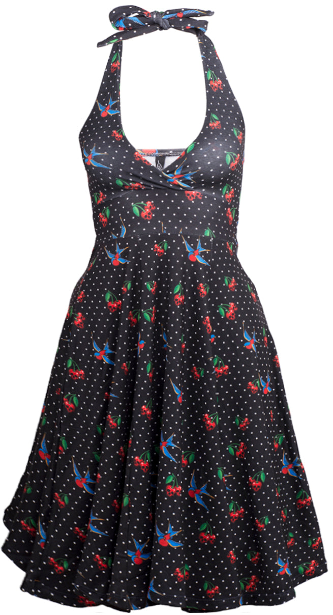 Liquor_Brand_MONROE_Kirschen_CHERRY_SKULL_Punkte_Swing_DRESS_KleidF9so0PLTrvdT8