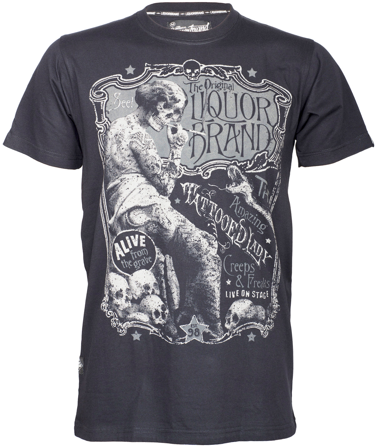 Liquor_Brand_TATTOOED_LADY_Oldschool_Skull_HERREN_T-SHIRTD1bhlWIvWd5mG