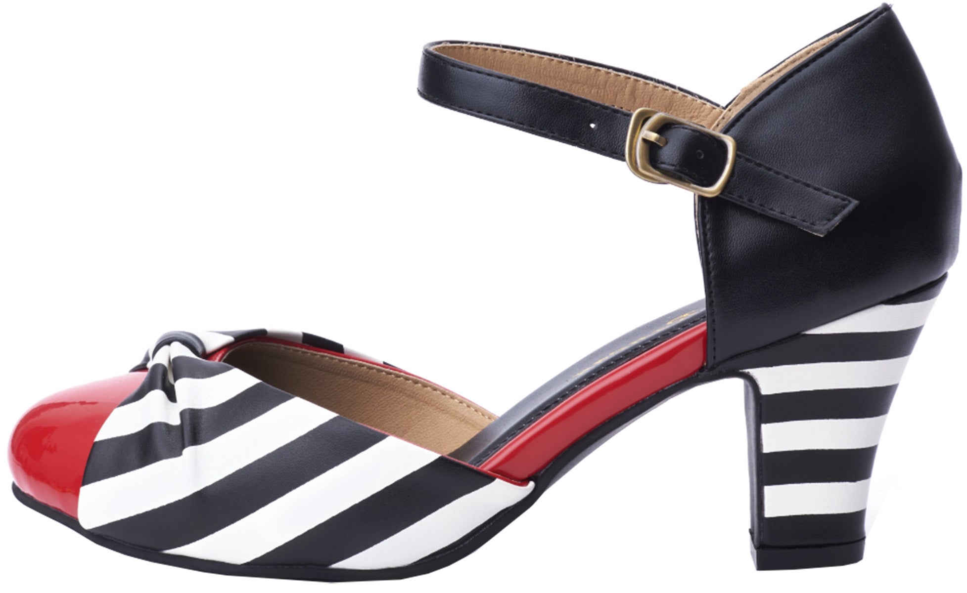 Lola_Ramona_AVA_SISTER_Vintage_STRIPED_Streifen_BOW_Riemchen_PUMPS-2
