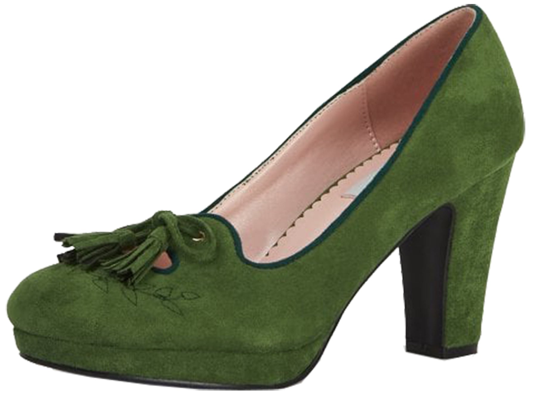 Lulu_Hun_ANDRA_ALPINE_Vintage_FAUX_SUEDE_Tassel_BLOCK_HEEL_Pumps_Gruen_killer_kirscheMdmND3UOV5pBm