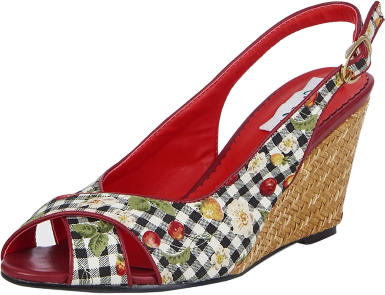 Lulu_Hun_BONNIE_Vintage_Gingham_FRUITY_Scot_Pin_Up_50s_WEDGES_SchuheeWH0tRSLLnfpP