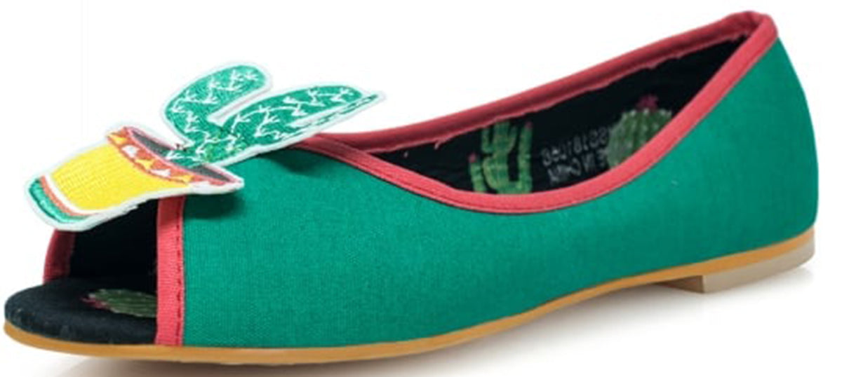 Lulu_Hun_DELIA_Vintage_CACTUS_Kaktus_Peeptoe_Canvas_FLATS_Ballerinas-1