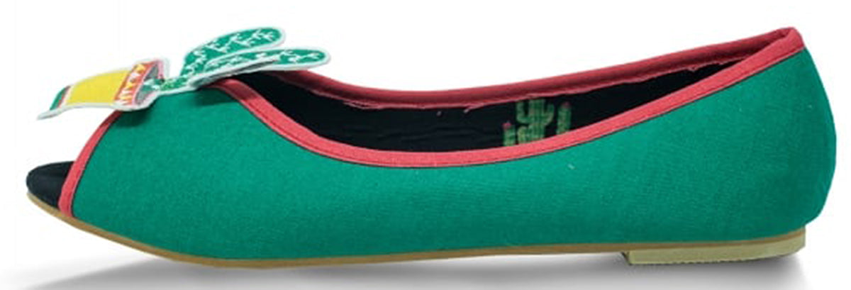 Lulu_Hun_DELIA_Vintage_CACTUS_Kaktus_Peeptoe_Canvas_FLATS_Ballerinas-2
