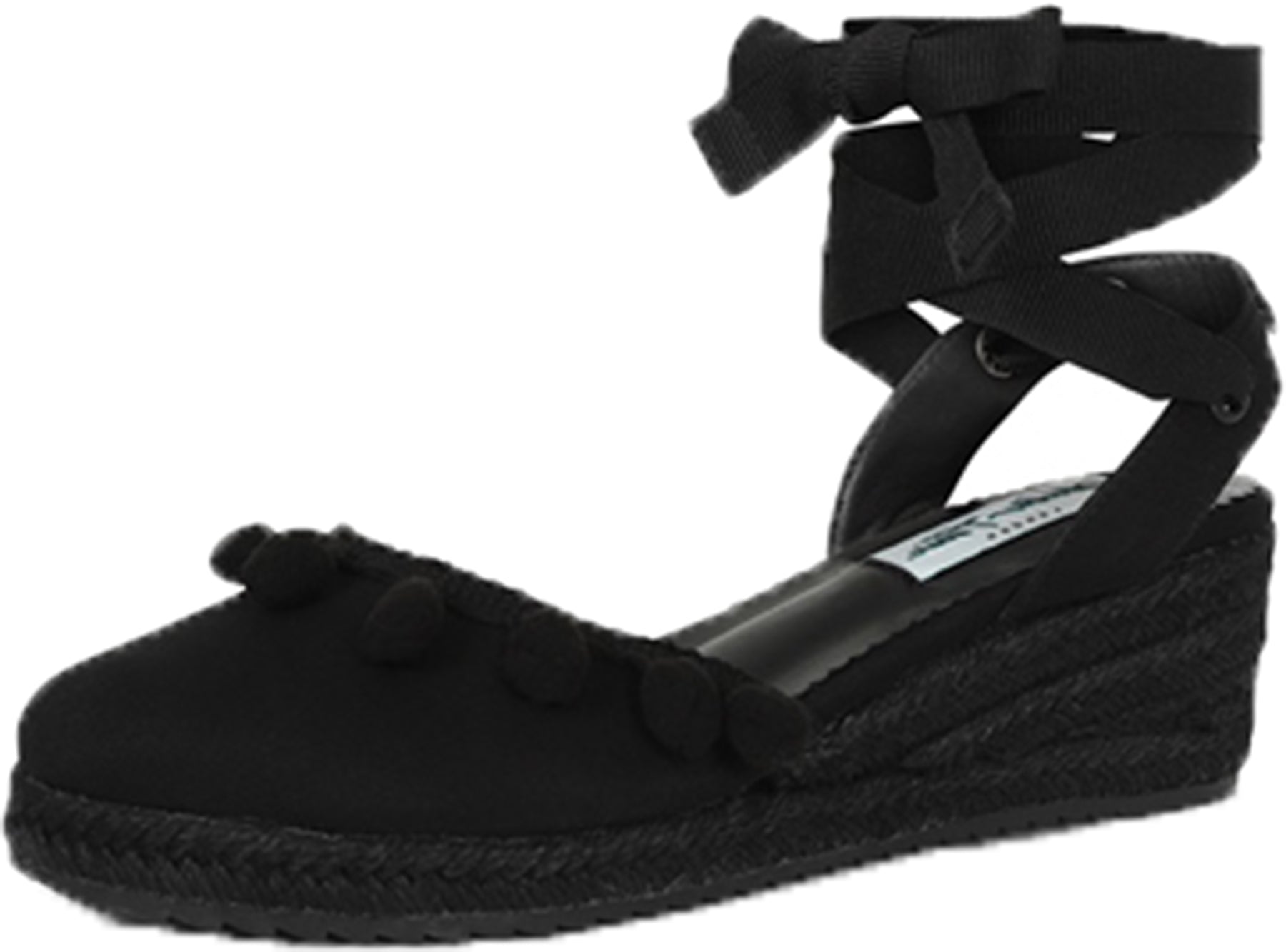 Lulu_Hun_ISABELLA_POM_POM_Vintage_LACE_UP_Keilabsatz_WEDGES_Espadrilles_Schwarz_Killer_Kirsche-1