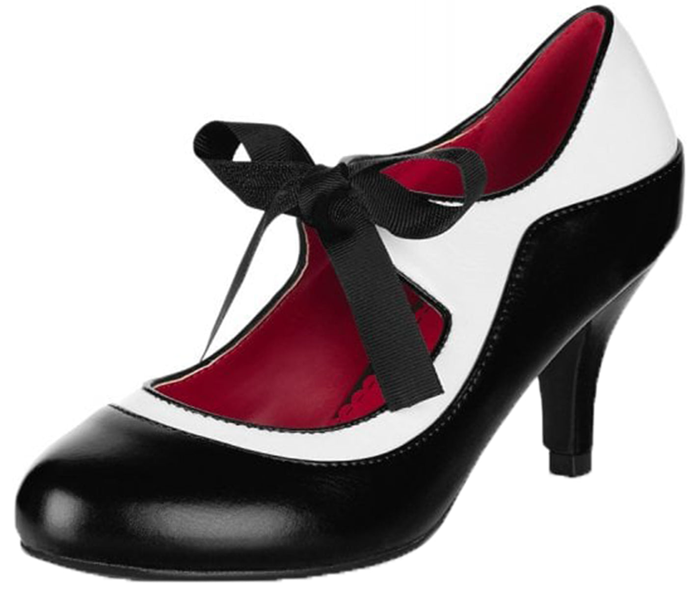Lulu_Hun_JEANIE_Vintage_TWO-TONE_Pin_Up_Schnuerschuhe_PUMPS_Schwarz-1