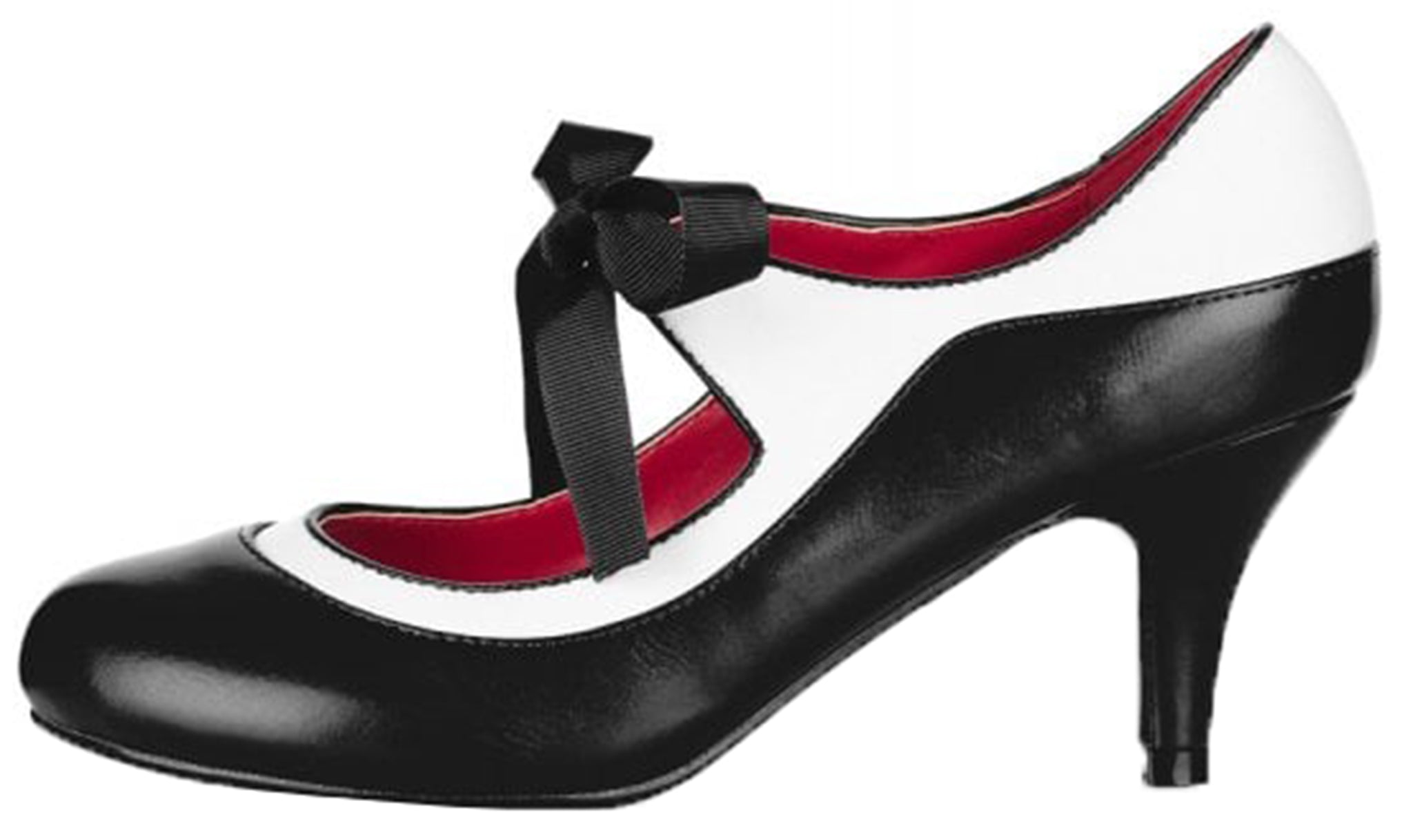 Lulu_Hun_JEANIE_Vintage_TWO-TONE_Pin_Up_Schnuerschuhe_PUMPS_Schwarz-2