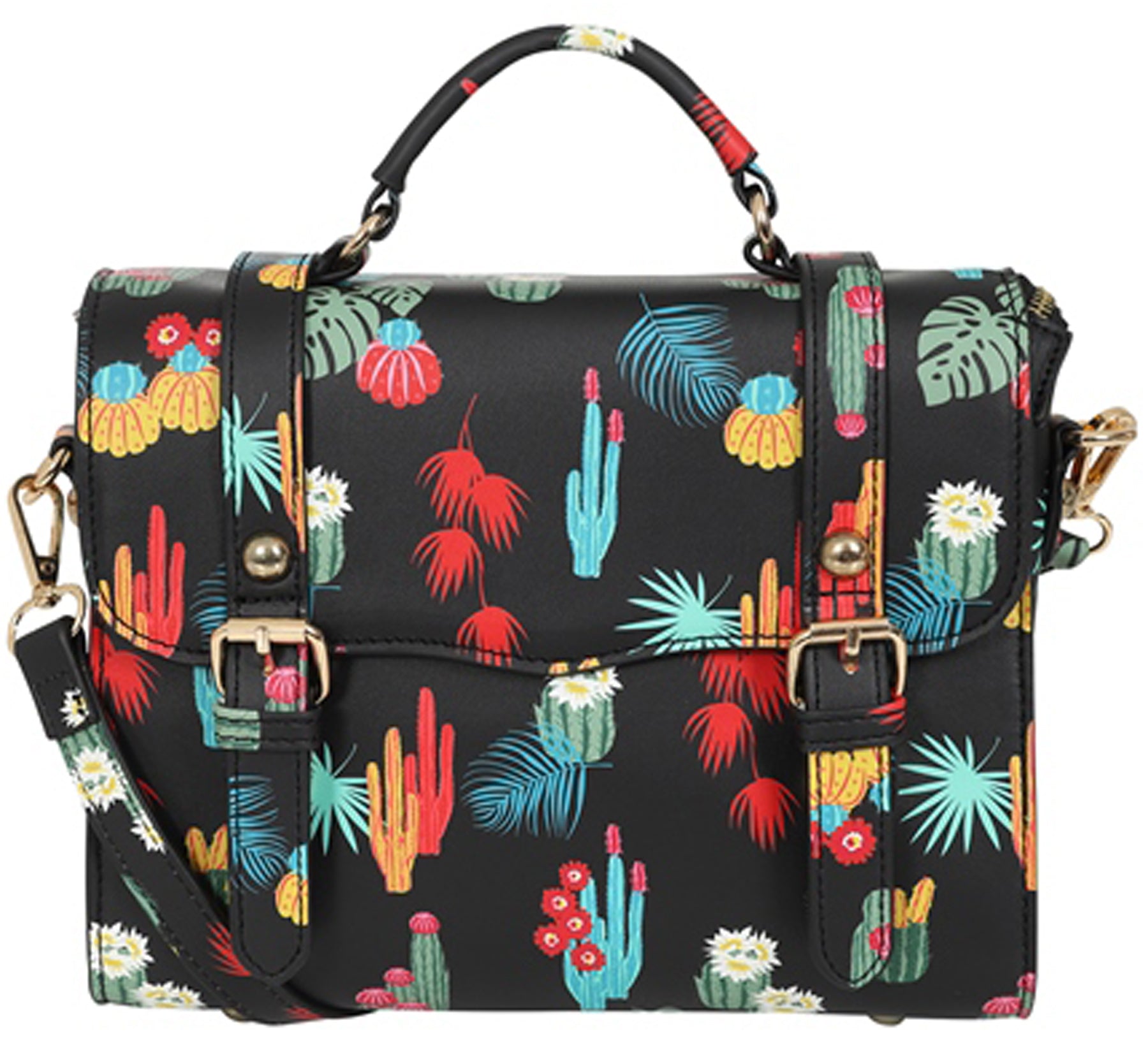 Lulu_Hun_JOANNA_Tropical_Cactus_Vintage_50s_Schulranzen_SATCHEL_BAG_Handtasche_killer_kirsche_1