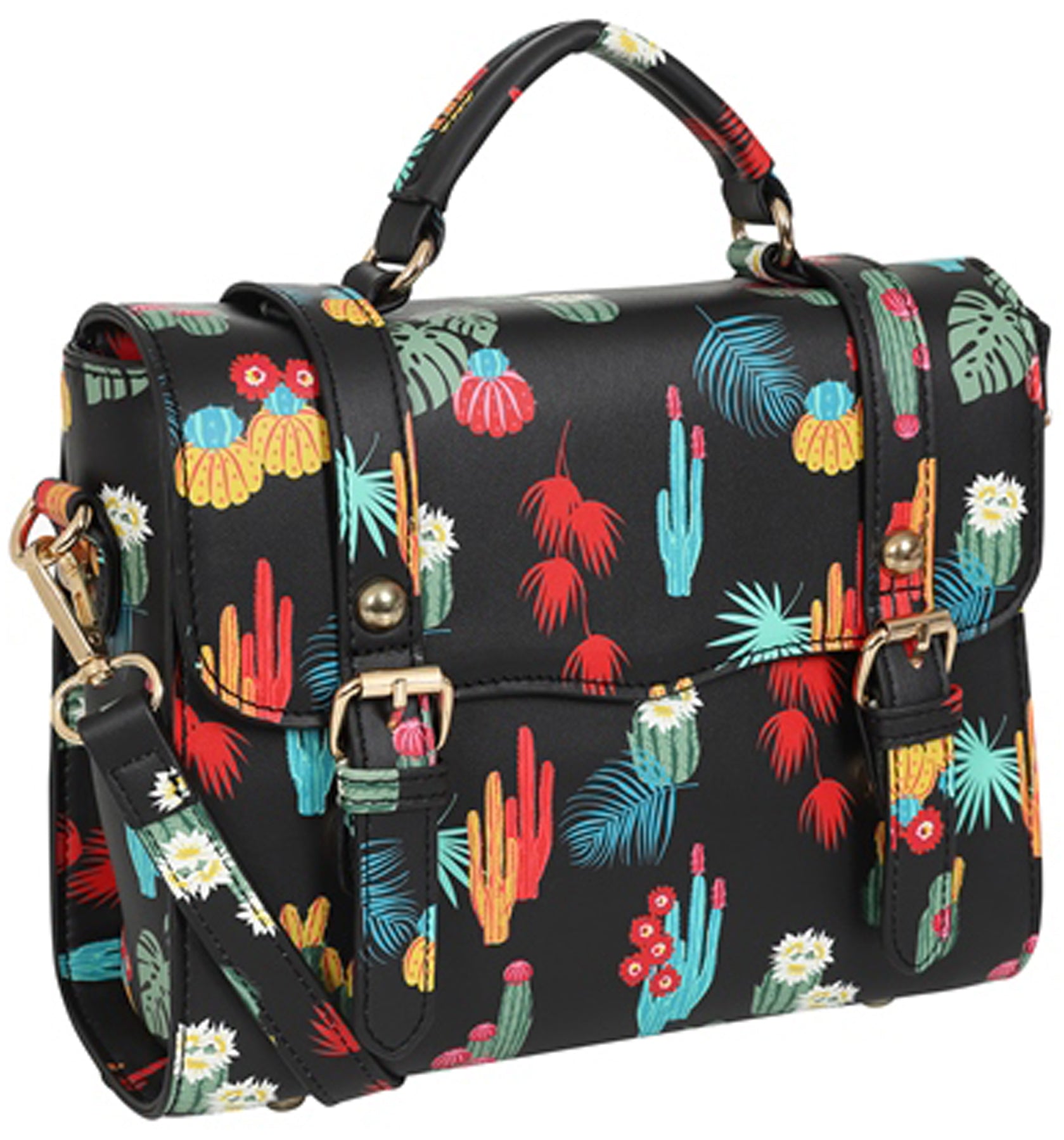 Lulu_Hun_JOANNA_Tropical_Cactus_Vintage_50s_Schulranzen_SATCHEL_BAG_Handtasche_killer_kirsche_2